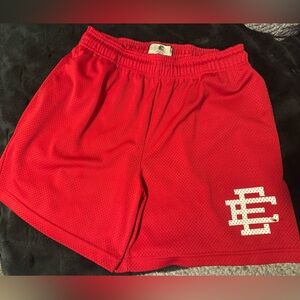 Eric Emanuel Red Mesh Shorts Authentic